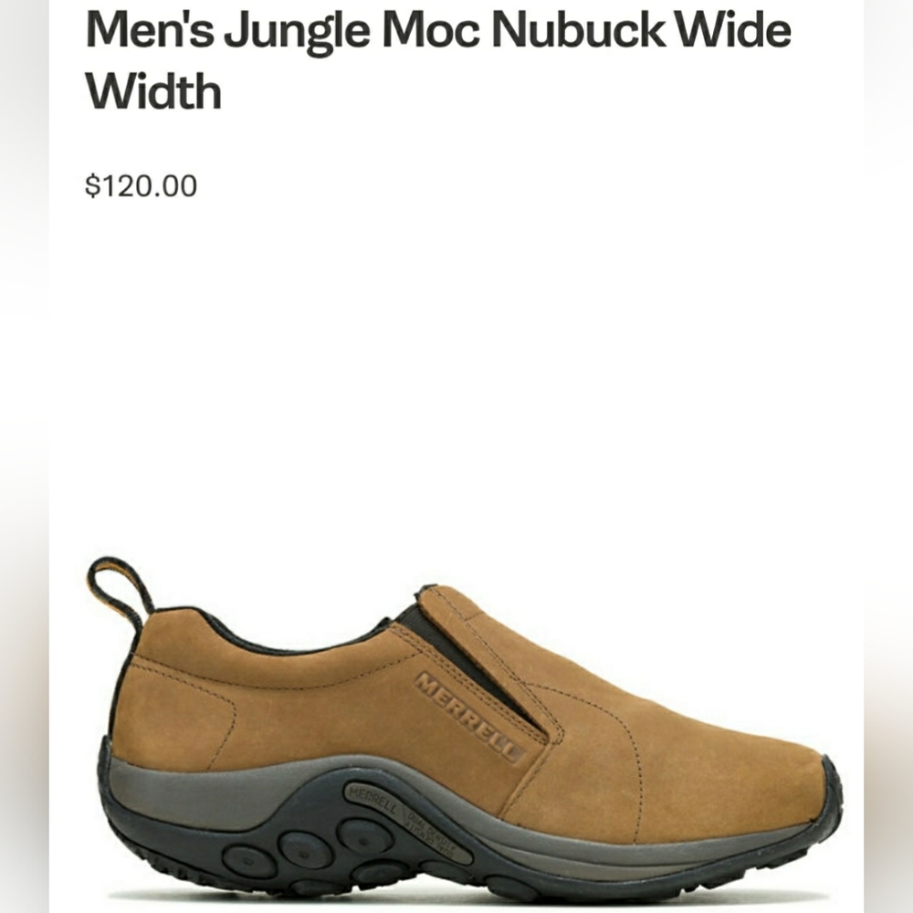 New Merrell Men's Jungle Moc Nubuck Slip-Ons, 10W